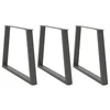 Noge za blagovaonski stol V-oblik 3 kom antracit 100 x (72-73,3) cm čelik