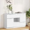 Kreveta Visoki sjaj bijela 100 x 30 x 65,6 Konstruirano drvo