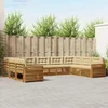 Set vanjskih sofa 9 pcs Prirodna i bež Čvrsto drvo akacije