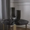 AYTM Vaza Arura, črna, višina 40 cm, širina 34 cm, steklo - Dizajn - sivo-dimno