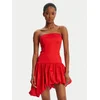 Bardot Cocktail obleka Alyna Straples Mini 59981DB Rdeča Slim Fit