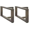 Noge za klub stolić T-oblika 2 kom Crne 70x25x(30-31) cm Čelik