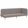 Vidaxl Kotna postelja Taupe 80 x 200 cm blago