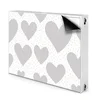 tulup.si Pokrov za radiator PVC Siva srca 100x60 cm