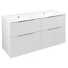 SAPHO CIRASA Elegantna Kopalniška Omarica 118,4x64x46cm, Bel Sijaj