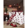 Geyik - Claret Red v2 Claret RedWhite Single Quilt Cover Set