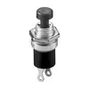 Taster mini 0.5A/250V crni, fi=7mm