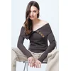 Trend Alacati Stili Ženska bluza Alc-X14673, Braon