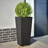 Vrtne sadilice 2 kom crne 35 x 35 x 75 cm čelične