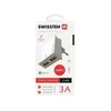 PUNJAC ZA MOBILNI 2XUSB 3A+KABL TYPE C 1.2M BELA SWISSTEN