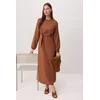 Trendyol Modest Ženska haljina Tctss25Eb00129, Smeđa