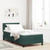 LED Box Spring Krevet Tamnozelena 90 x 190 cm Baršun