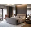 MID.YOU POSTELJA BOXSPRING 160 cm x 200 cm , tekstil srebrne barve