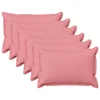 vidaXL Prevleka za blazino 6 pcs HOUTEN Roza 50 x 75 cm Lažni lanu