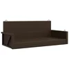 Vidaxl Gugalna klop rjava 119x56x48 cm poli ratan