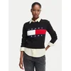 Tommy Jeans Pulover Flag DW0DW22930 Črna Regular Fit