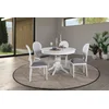 Hanah Home Trpezarijski sto na razvlačenje i stolice Albero151, 118-158 cm, 4 stolice, Beli