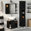 Set namještaja za kupaonicu Zidne 3 pcs Crna 30 x 30 x 179,5 cm