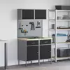 Set radnih ormarića s ladicama s policom s pohranom 8 pcs Siva