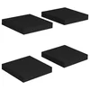Plutajuće zidne police 4 kom crne 23 x 23,5 x 3,8 cm MDF