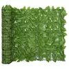 vidaXL Balkonsko platno z zelenim listjem 500x100 cm