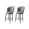 Hanah Home Set barskih stolica Alte, 2 komada, Sivo-crni