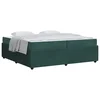 Vidaxl Konstrukcija postelje Temno zelena 200 x 200 cm blago