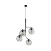 Luster na sajli CESAR 4xE27/15W/230V crna/zadimljeno-siva