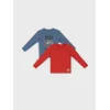 Sinsay - Paket od 2 majica s dugim rukavima - grey blue