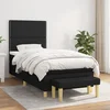 vidaXL Box spring postelja z vzmetnico črna 100x200 cm blago