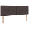 vidaXL vidaXL vzglavje z gumbi, temno rjavo, 140 cm, tkanina, (22049383)