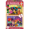Lesene puzzle Karneval Educa 2x16 delov od 4 leta