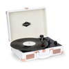Nostalgy by auna Peggy Sue Retro, gramofon, plošče, USB AUX, bela/rožnato-zlata