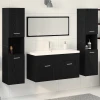 Set namještaja za kupaonicu 4 pcs Crni hrast Konstruirano drvo