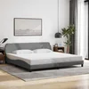 Okvir za krevet Dover svjetlosivi 200 x 200 cm od tkanine