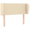 Vidaxl Vzglavje z ušesi krem 93x23x78/88 cm blago