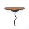 HANAH HOME Zidna polica Leo Chesnut Black