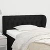 Vidaxl Vzglavje z ušesi črn 93x23x78/88 cm blago