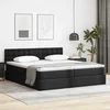 Krevet s od storage s uzglavljem Crna 180 x 200 cm Lažna koža