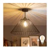 Brilagi - LED plafonski luster CERIA WIRE 1xE27/60W/230V prečnik 45 cm crna