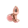 Gold-pink rose small plug