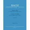 BACH J.S.:KONZERT IN E-DUR BWV1042 VIOLIN AND PIANO