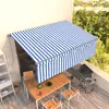 vidaXL Ročno zložljiva tenda s senčilom 4,5x3 m modra in bela