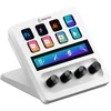 Elgato Stream Deck Plus avdio mešalna miza in kontroler bele barve