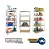 Komplet od 3 polica metal-medijapan 180x100x60cm 5x100kg – Dimenzije kompleta 180x300x60cm