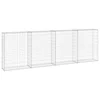 Vidaxl Gabionska stena s pokrovi iz pocinkanega jekla 300x30x100 cm