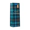 PARTISAN VREČKA DARILNA ZA STEKLENICO TARTAN HAPPY BIRTHDAY