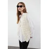 Trendyol Ecru Regular Tassel Detailed Vest