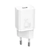 BASEUS zidni punjač tipa C Quick Charger 1C PD 25W bijeli CCSP020102/CCCJG25CE