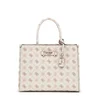 GUESS Ročna torbica Bandouliere Silia Girlfriend Sat Vanilla Logo GP989022 bela